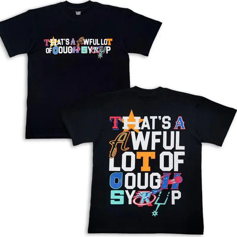 setupexe BOLD LETTERING LOOSE TOP 長袖Tシャツ Bold Letter Mosaic Graphic Oversized Black T-Shirt, 'That's an