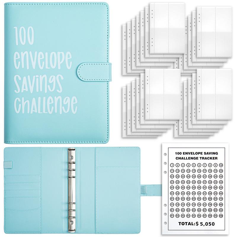 Days Money Saving Challenge Cash Savings Loose-leaf Notebook