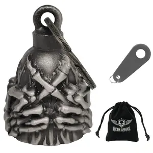 Dream Apparel Christmas/Halloween Bell, Gremlin/Guardian Motorcycle Bell//Motorcycle Key Chain for Bikers Women Men W/Hanger,Biker Bell for Riders,Good Luck Riding Bell Spirit Bell Moto Accessories