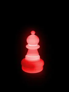 MegaChess 16 Inch LED Pawn Individual Plastic Chess Piece - Multi-Color LED Lights 8 Colors