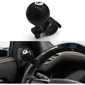 8 Ball Steering Wheel Spinner Knob Universal Car Turning Handle 360 Degree Rotation Easy Control Steering Wheel Accessory Compatible with Most Vehicles