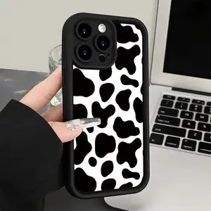 Stylish Cow Print Mobile Phone Case - Shock Absorbent, Soft & Durable - Compatible With IPhone 16, 15, 14, 13, 12, 11 Pro Max, Plus, 8, 7SE2, SE3, XS, XR, And More