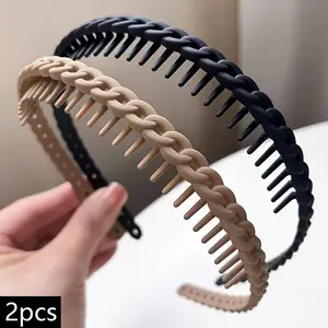 2 Toothed Hair Ties, Non-slip Headbands for Face Washing and Styling, Sweet and Versatile Non-slip Hair Hoops, Bangs and Broken Hair Clips, and Hair Accessories.