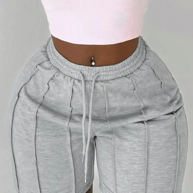 Women's Summer 2026 New Casual Plain Drawstring Gym Shorts, Fit Shorts, Comfortable and Stylish, Perfect for Daily Wear, Athletic Shorts Casual