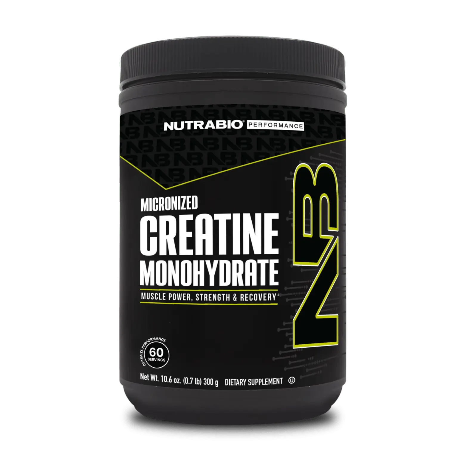 NutraBio Micronized Creatine Monohydrate - 60 Servings 300g Pure Supplement for Muscle Power Strength & Recovery Pre Workout Powder Dietary Healthcare Fitness