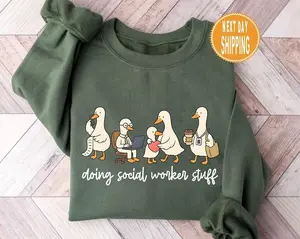 Cute Social Worker Sweatshirt, Cozy Case Manager Crewneck, School Counselor Apparel, Mental Health Worker Hoodie Style Top, Social Worker Gift Shirt
