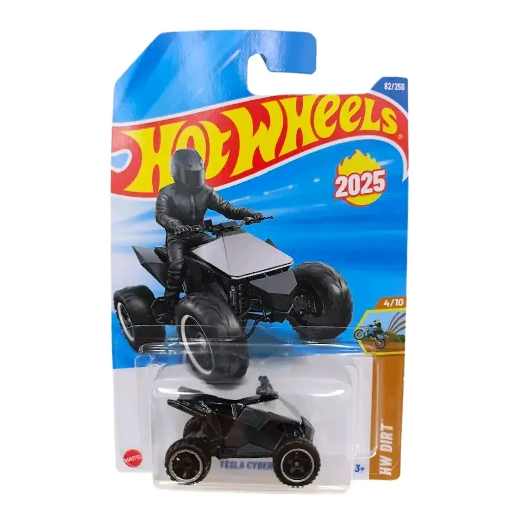 HOT WHEELS Tesla CyberQuad CASE 2025 Dirt Series with Dirt tires and Boxed Case
