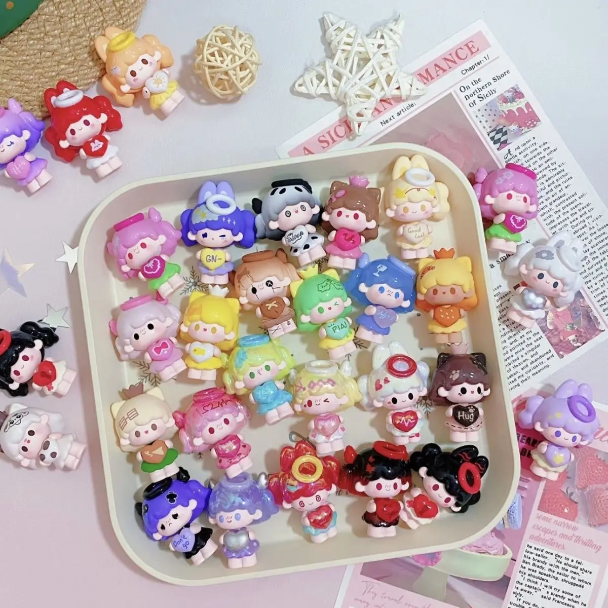 Youyou Mini Bean Series 3 Cute Collectible Doll, Lovely Thoughts Set Pack