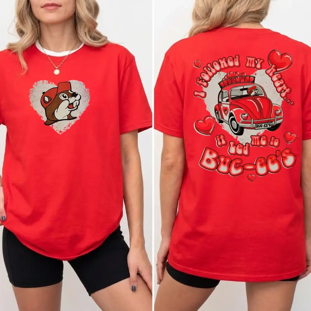 Buc-ees Valentines Day Adult and Youth T-shirt Sweatshirt, Buc-ee's shirt, graphic t-shirts, Buc-ee's Cartoon Mascot Funny Tee, youth boys clothes, Buc-ee's Fan Gift, men's clothing clothes merch, Cute Funny shirt, Gift For Him