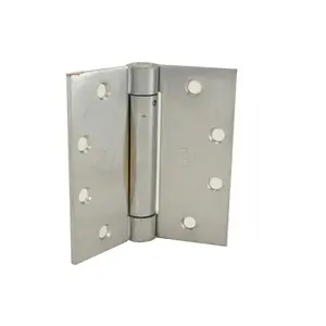 212 MAIN 4.5x4.5 in. Full Mortise Single-Acting Square Corner Automatic Closing Chrome Hinge, No. 037460, Satin Chrome Finish, Door Hardware, Automatic Closing Hinges