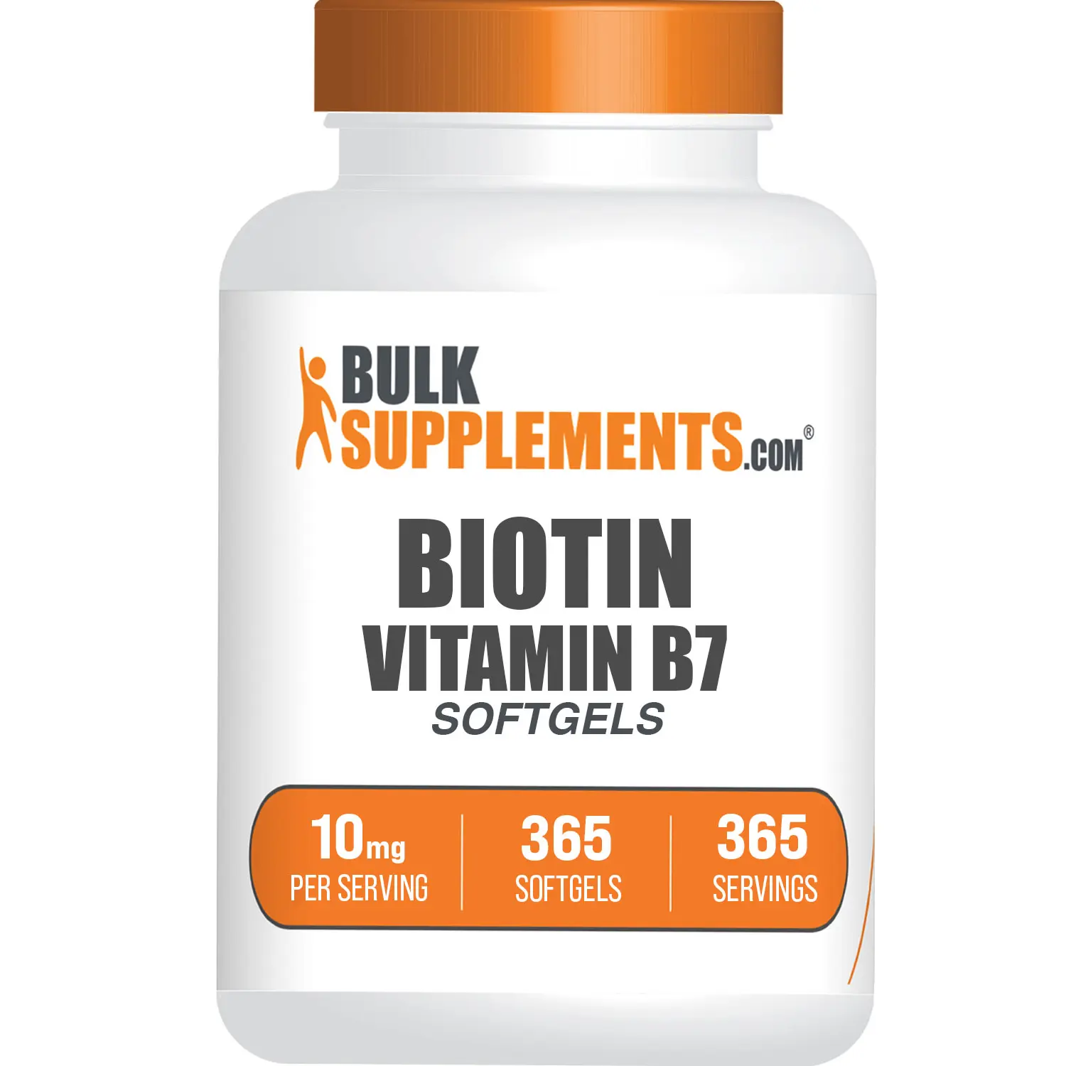 BulkSupplements Biotin Vitamin B7 Softgels - Hair Growth Products for Healthy Hair, Nails, Skin - 365 Count - 10mg per Serving