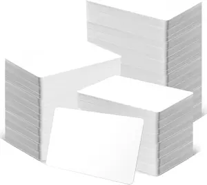 Blank PVC Cards 100 Pack Without Scratches CR80 30 Mil Plastic Cards Photo ID Badge Printers