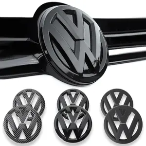 1/2PCS Car Front Radiateor Badge Sticker Rear Trunk Lid Emblem Decal For Volkswagen VW Golf 4 MK4 Golf 5 MK5 Golf 6 MK6 2010-2013 Golf 7 MK7 2014-2017 Golf 7.5 MK7.5 2018-2020 Golf 8 MK8 2021 Golf 7 Sportvan 2016-2018 2019-2020 Auto Refit Accessories