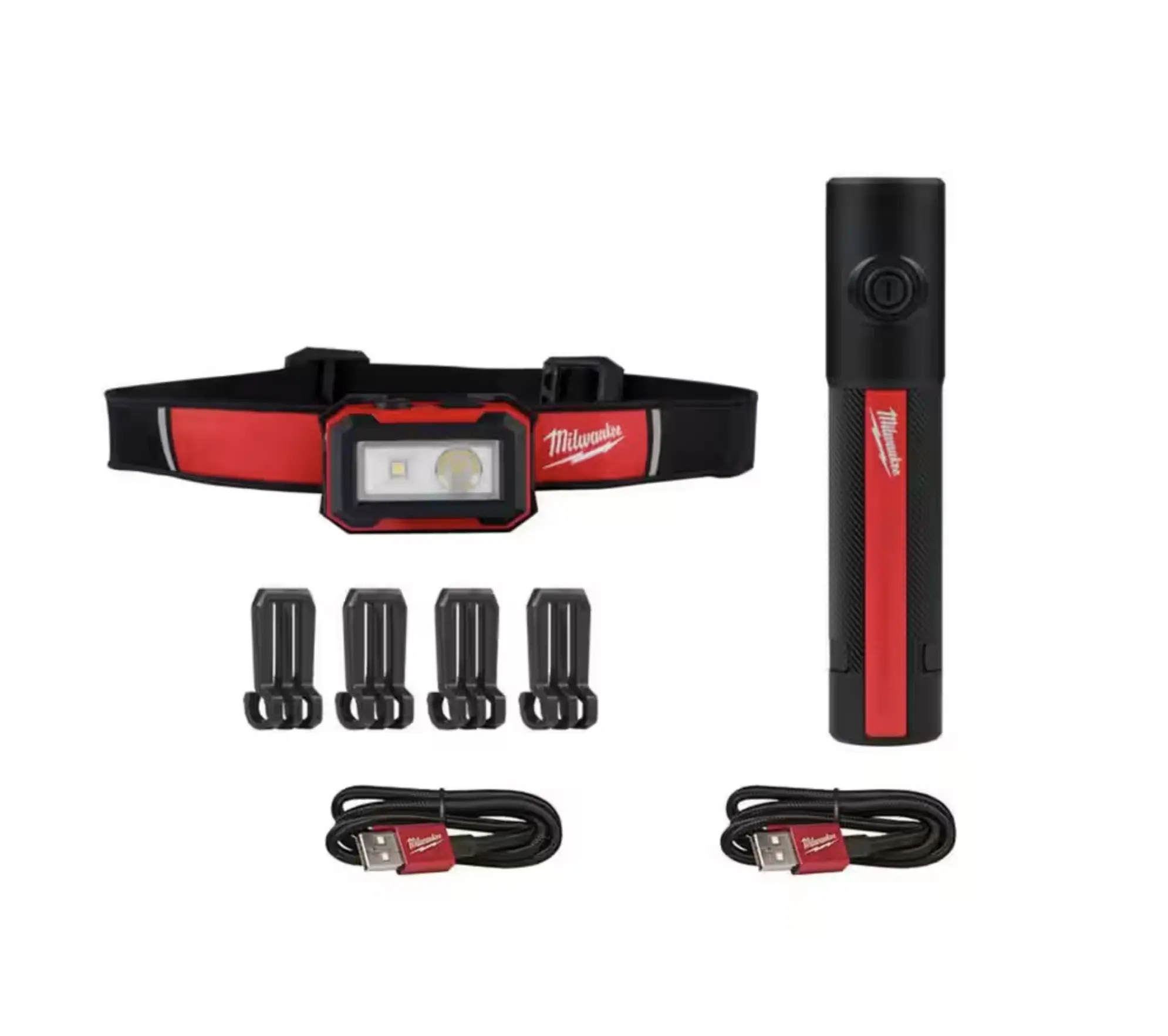 Milwaukee 2011R (500-Lumen) & 2012R (450-Lumen) Rechargeable EDC Items High Lumen Flashlight, Outdoor Aluminum Body Rechargeable Light for Home Improvement Professional Lighting