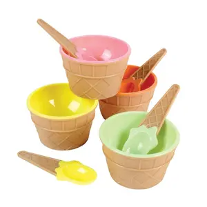 Ice Cream BPA-Free Plastic Dishes - 12 Pc.