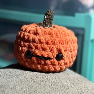 Handmade Crochet amigurimi pumpkin plushie