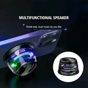 G200 Wireless Bluetooth Speaker - BT 5.3 Fast Pair, Magnetic Mount & RGB LED Light, Portable Stereo Transparent Audio with AUX, Clear Sound for TikTok Live, Shower & On-the-Go Music Lovers, Mini Tool Box Design subwoofer speaker bluetooth speakers