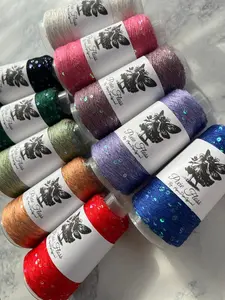 Pixie Floss 100% Cotton Sparkling Sequin Thread 50g 437 Yards Hand Washable Magic Glamour Thread for Projects