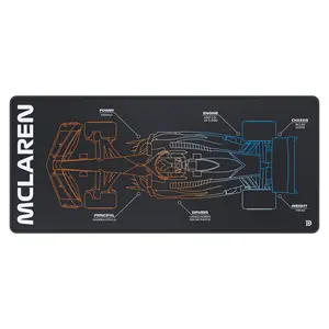 McLaren Formula1 Deskpad | Water-Resistant | 5mm Thick | Anti-Slip Rubber Base | Soft-Polyester Top