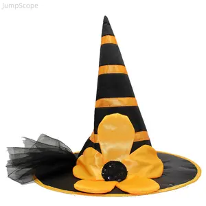 Assorted Style Halloween Witch Wizard Hats, Cosplay Costume Accessory, Vintage Pointed Wide Brim Witch Hat for Halloween Party & Harry Potter Themed Dress-Up