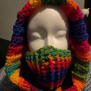Crochet Scarfhoodie Knitwear
