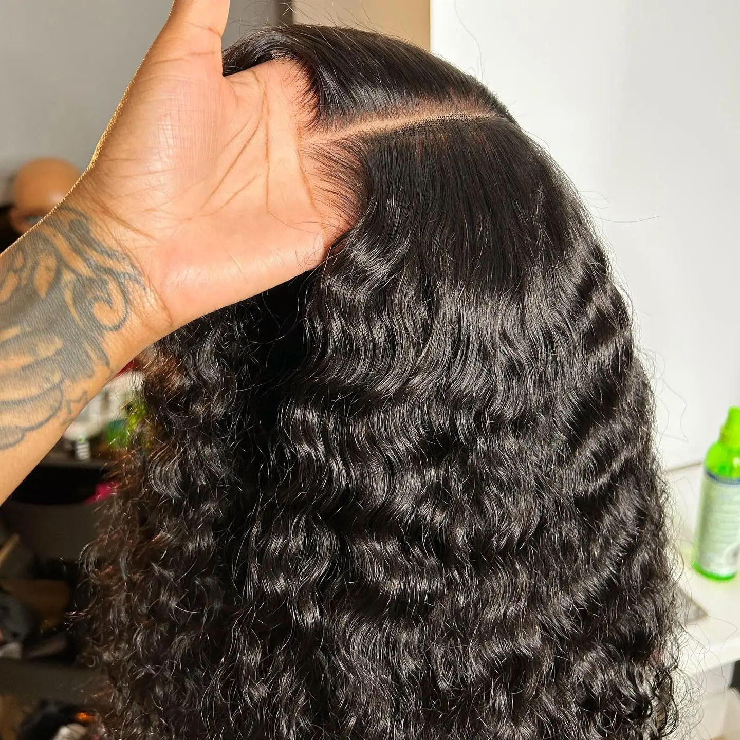 Bling Hair Glueless Deep Wave Ready to Wear 5x5 Lace Clousure Wig Human Hair Pre Plucked 6x4 Curly Brazilian Transparent Lace Wigs For Women, Wigs Human Hair, Glueless Wigs