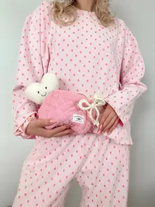 Heart Long Sleeve Pajama Top