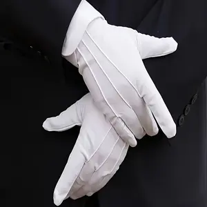 10 Pairs Polyester Three-Finger Gloves, Unisex Formal Occasion Gloves for Dance, Performance, Flag Raising, Various Events