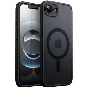 JETech Magnetic Case for iPhone 17e / iPhone 16e Compatible with MagSafe, Translucent Matte Back Slim Shockproof Phone Cover, 6.1-Inch Display