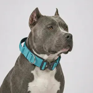 Heavy Duty Tactical Dog Collar for Pitbull American Bully Cane Corso Strong Pullers No Pull K9 Professional Training Gear with Quick Release Metal Buckle Control Handle Adjustable Padded Webbing for Large Dogs Pet Supplies