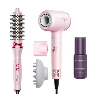 Christmas Gift Set—Wavytalk Ultimate Hair Styling Kit: heatwave pro curler, Blow Dryer & Heat Protectant