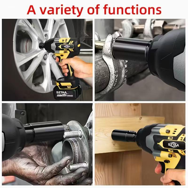 Cordless Impact Wrench 1/2-inch, High Torque 1200N.m, Compact Wrench w/ 1X 4.0Ah B