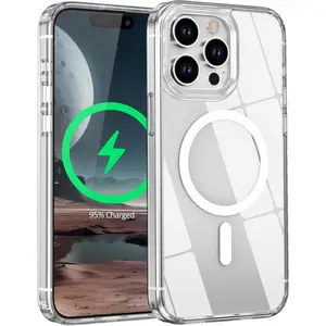 Magnetic Phone Case for iPhone 17/16/15/14 /13/12/11 pro max plus/X/XS/XSMAX, Magnetic for iPhone 16E (SE4) Case,Military Grade Drop Tested,Shockproof Anti-Scratch Clear Thin Slim Phone Cases Clear Magnetic for iphone 17 Pro max Perfect Gift
