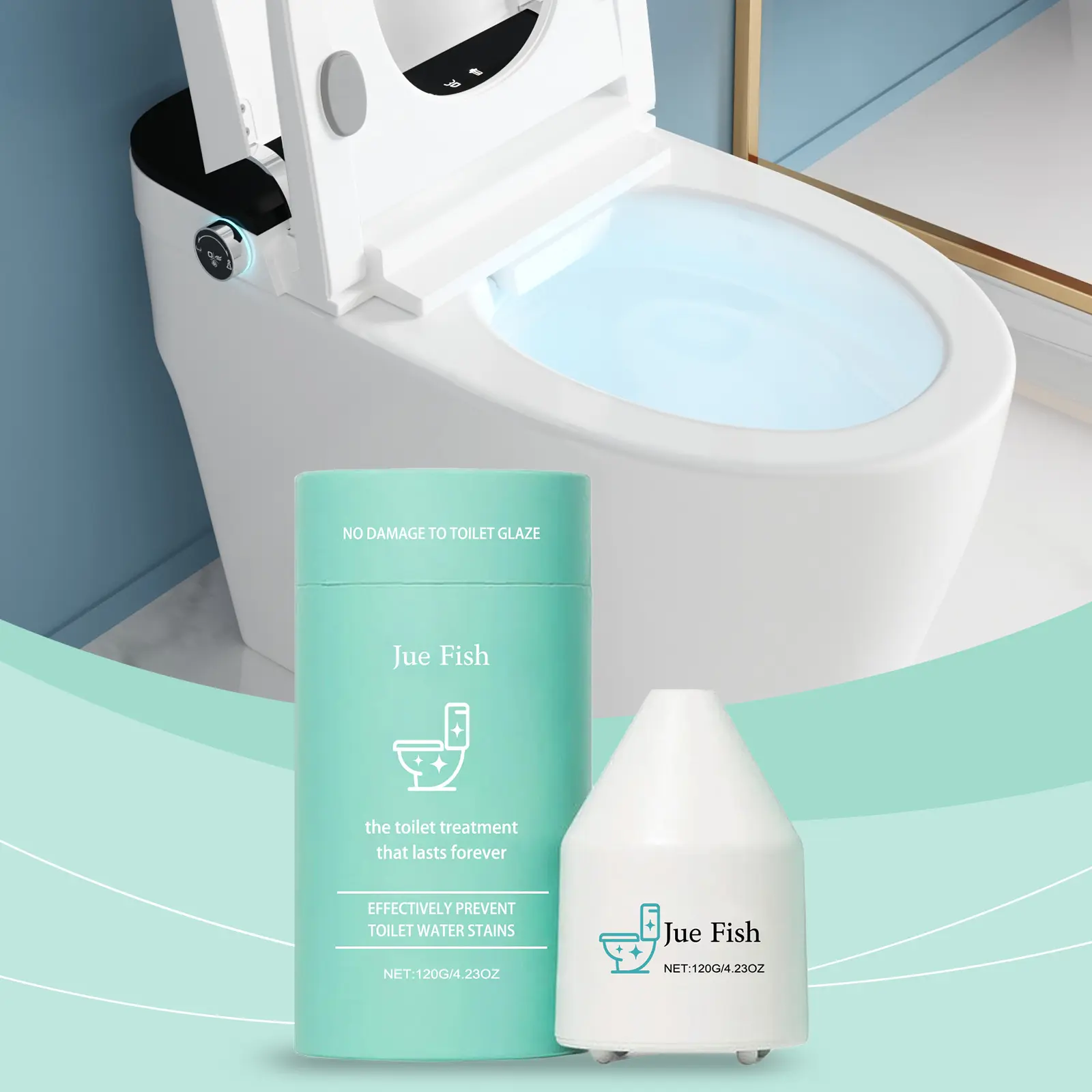 Automatic Toilet Bowl Cleaner Liquid - Household In-Tank Foaming Cleaner with Fresh Scent, Odor Eliminator, Tank Installation, Default Fit for Busy Households, Indoor Bathroom Daily Use, Toilet Bowl Cleaners