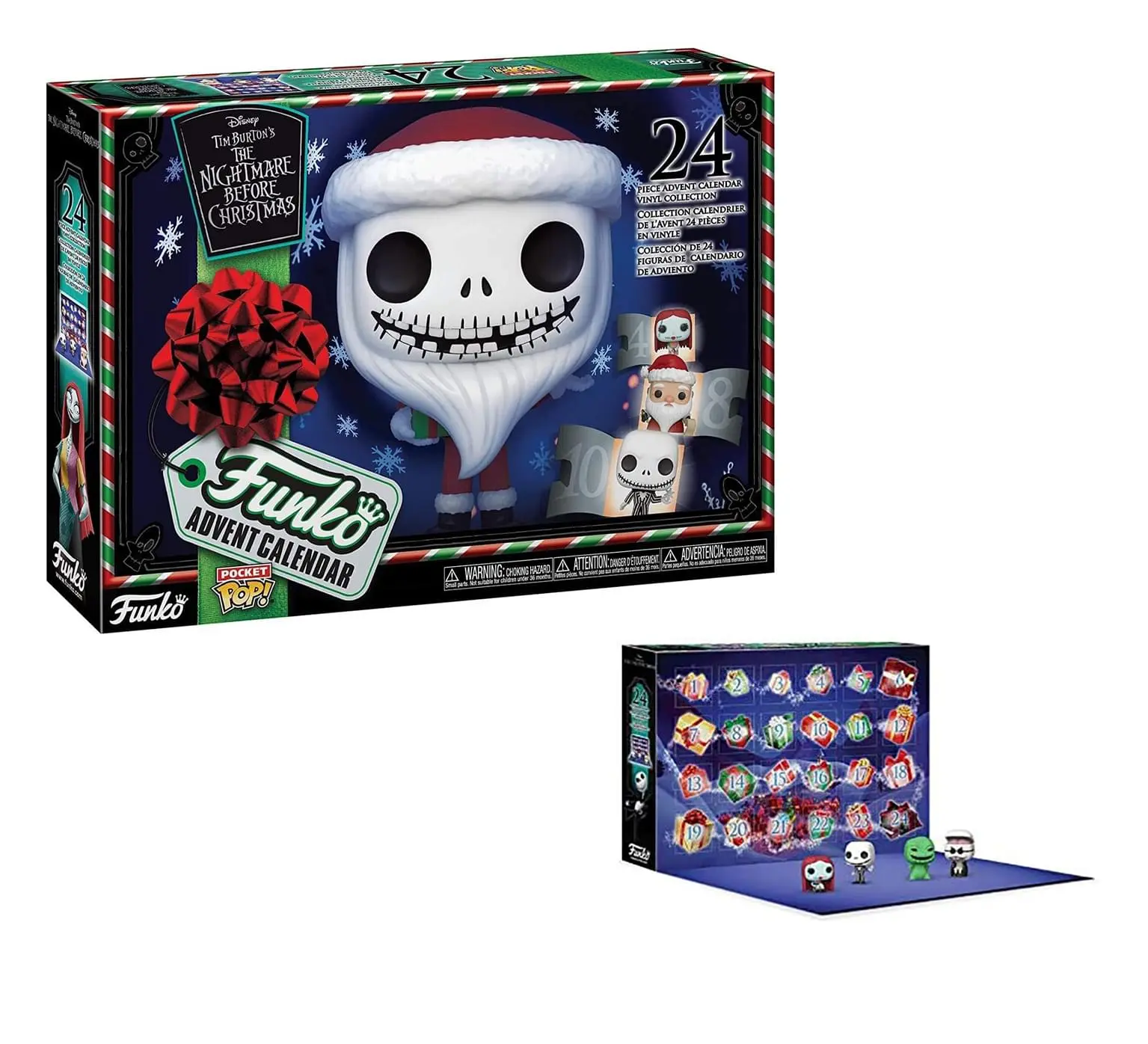 The Nightmare Before Christmas Funko Pocket POP Advent Calendar - 24-Piece Collectible Set Figures, Figurines for Collectors