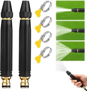DIBMS Home High-Pressure Car Wash Water power nozzle Gun, 2026 Upgraded Car Wash Water Gun Garden Hose Sprayer, Adjustable Spray Patterns, for Watering Plants and Vegetables, and Car Washing washer (Pacifier Interface*2)
