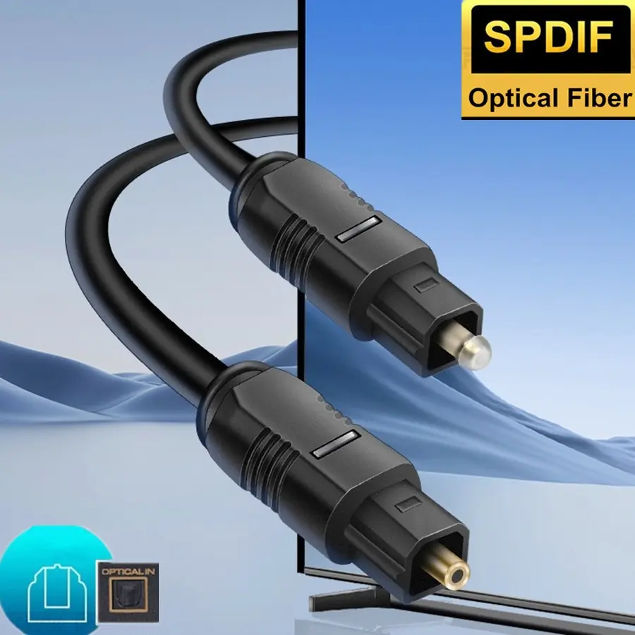 Digital Optical Audio Cable Toslink SPDIF Coaxial Cable for Xbox PS4 Amplifiers Blu-ray Player Soundbar Fiber Cable 5m/10m