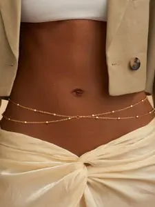 Women's Multilayer Waist Chain, Adjustable Waist Chain, Fashion Body Jewelry for Party, Daily Clothing Decor, Trendy All-match & Exquisite Jewelry for Birthday Gift, Waistbeads