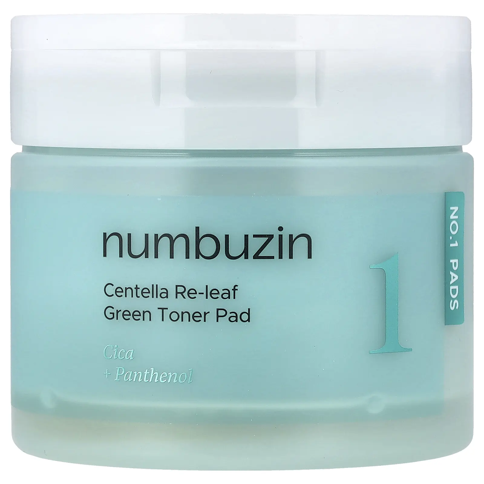 Numbuzin No.1 Centella Re-Leaf Green Toner Pad, 70 Pads, 6.42 fl oz (190 ml)