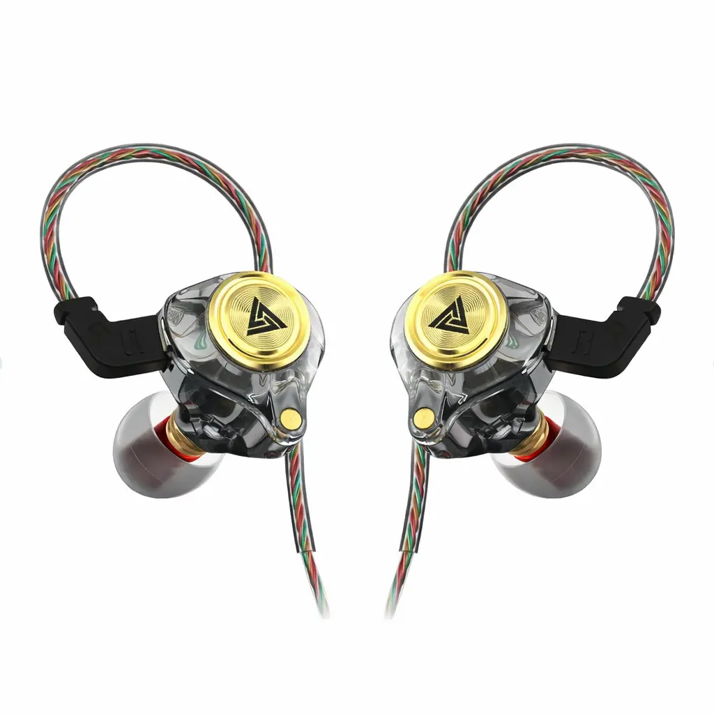 「Free Gift」QKZ AK3 Portable Wired In-Ear Earphone, Wired Headphones With Mic, HiFi Subwoofer Noise Cancelling Earphones for Game Sports, 3D Stereo Sound Headphones For Gym & Sports, Headphones 8D Audio, Electronic Earbud In-Ear Monitor HiFi Heavy Connecti