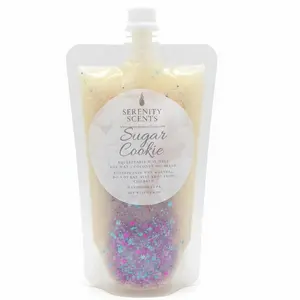 Serenity Scents Squeezable Wax Melts. 8oz Net Weight in Pouch. Made with Soy Wax and Coconut Oil. Scented melt squeeze
