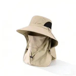 Spring/Summer Fisherman's Hat Detachable Outdoor Fishing Face Covering Neck Protection Sun Hat,4-in-1 Detachable UV Protection Sun Hat – 360° Face & Neck Shield