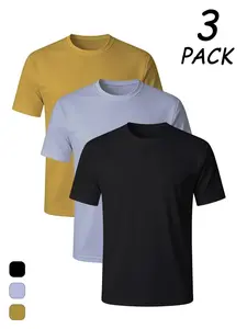 Men's Plain Sports Tee, Quickdrying Breathable Round Neck T-Shirt, Casual Tops for Workout Running, Men's Sportswear for Summer, Athletic Tee, Activewear, Fitness Shirts, Athletic Fashion, Athletic Clothing