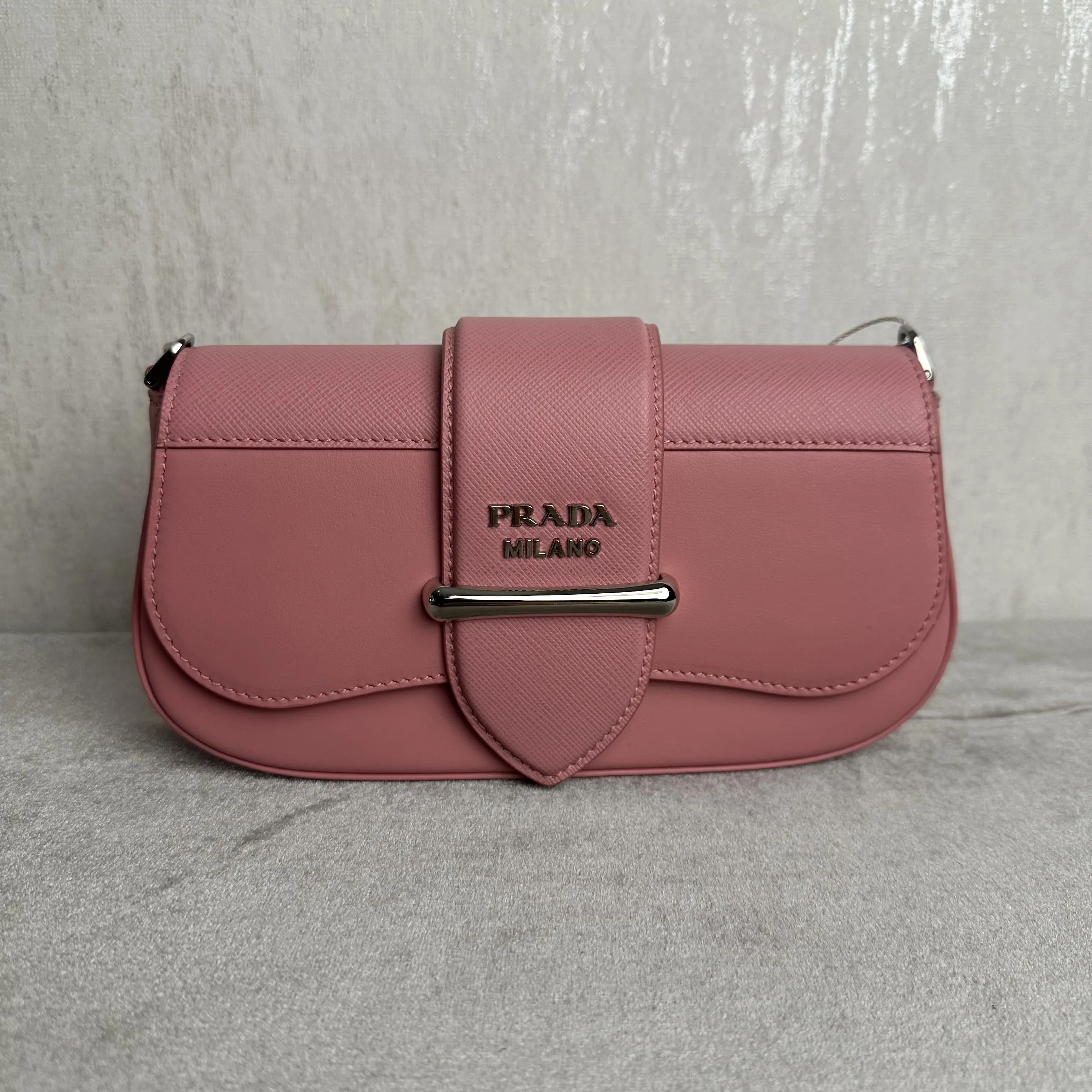 Pre-owned PRADA Saffiano Crossbody Bags Sidonie Flap Pink CPU0523