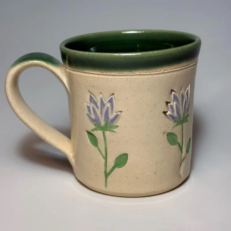 Matt Burton Pottery, Peony mug