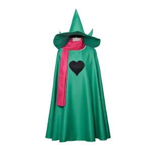 Ralsei Cloak Ralsei Cosplay Cape with Scarf and Hat Costume for Halloween Christmas
