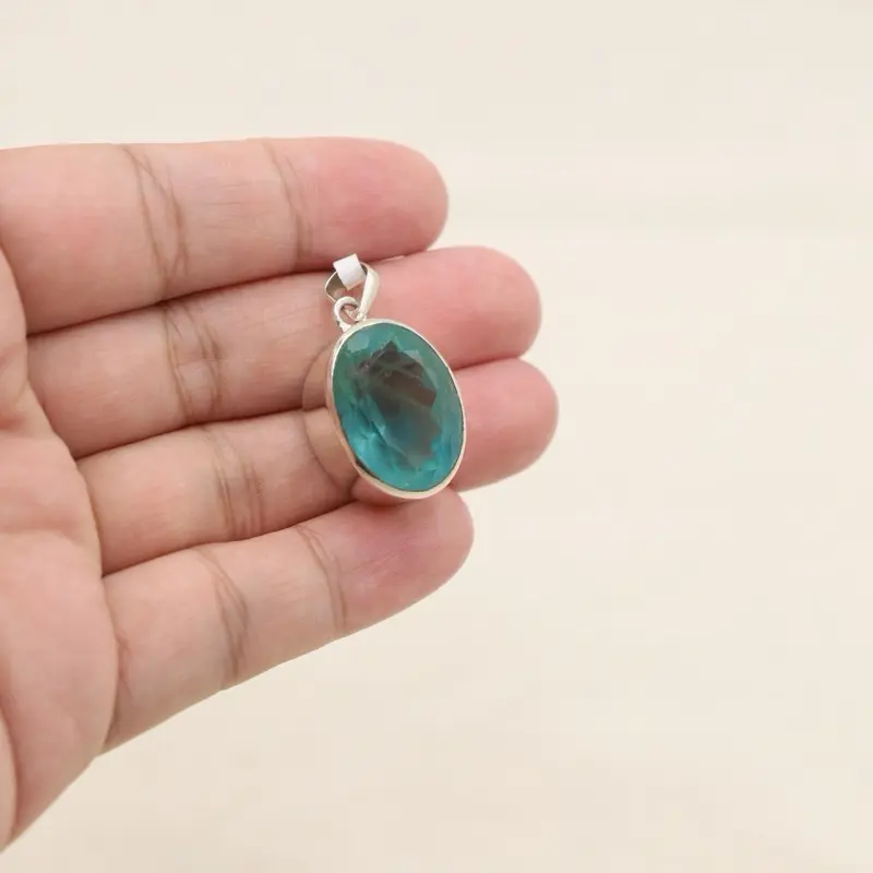 Faceted Fluorite Pendant S925 | Gifted Goods