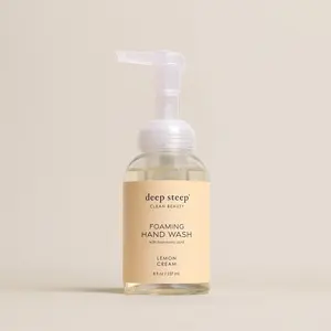 Deep Steeple Foaming Hand Wash - Lemon Cream 8 fl oz / 237 ml - Nourishing Hand Soap in Clear Bottle