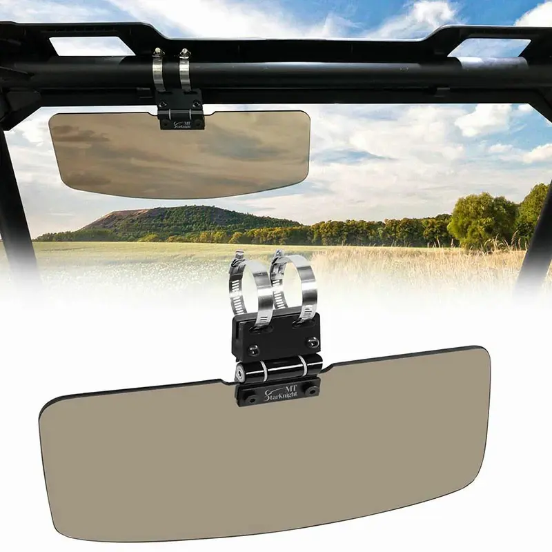 UTV Safety Sun Visor - Adjustable Folding Glare Blocker for 1.5-2 in Roll Bars, Enhances Visibility & Clearer Color View, Boosts Driving Safety, Fits Polaris Ranger, Commander, Maverick X3 Driver/Passenger Side