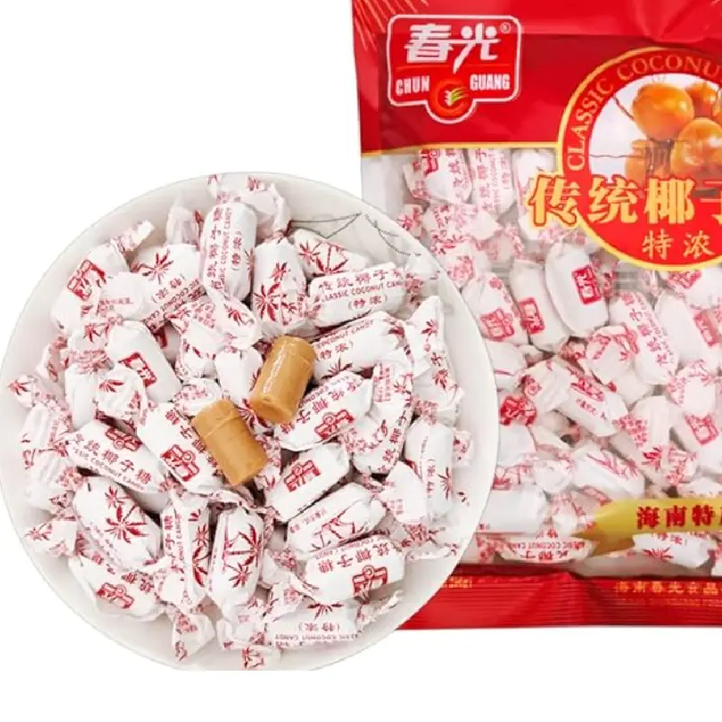 Chun Guang Classic Coconut Candies, 2-Pack Pre-Packed Snack Bags, 120g/4.23oz Strong Flavor, 12-Month Shelf Life Treat